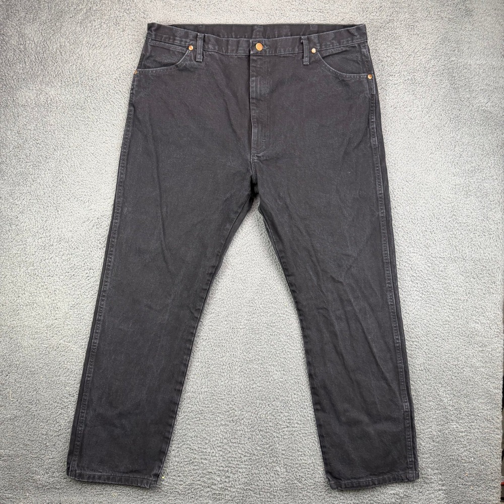 Wrangler 1013MWZWK Mens Black Denim‎ Regular Fit Cowboy Cut Jeans 42x30